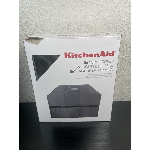 KitchenAid 700-0745A 56-inch x 23-inch Gas Grill Cover, Grey - Picture 4 of 8